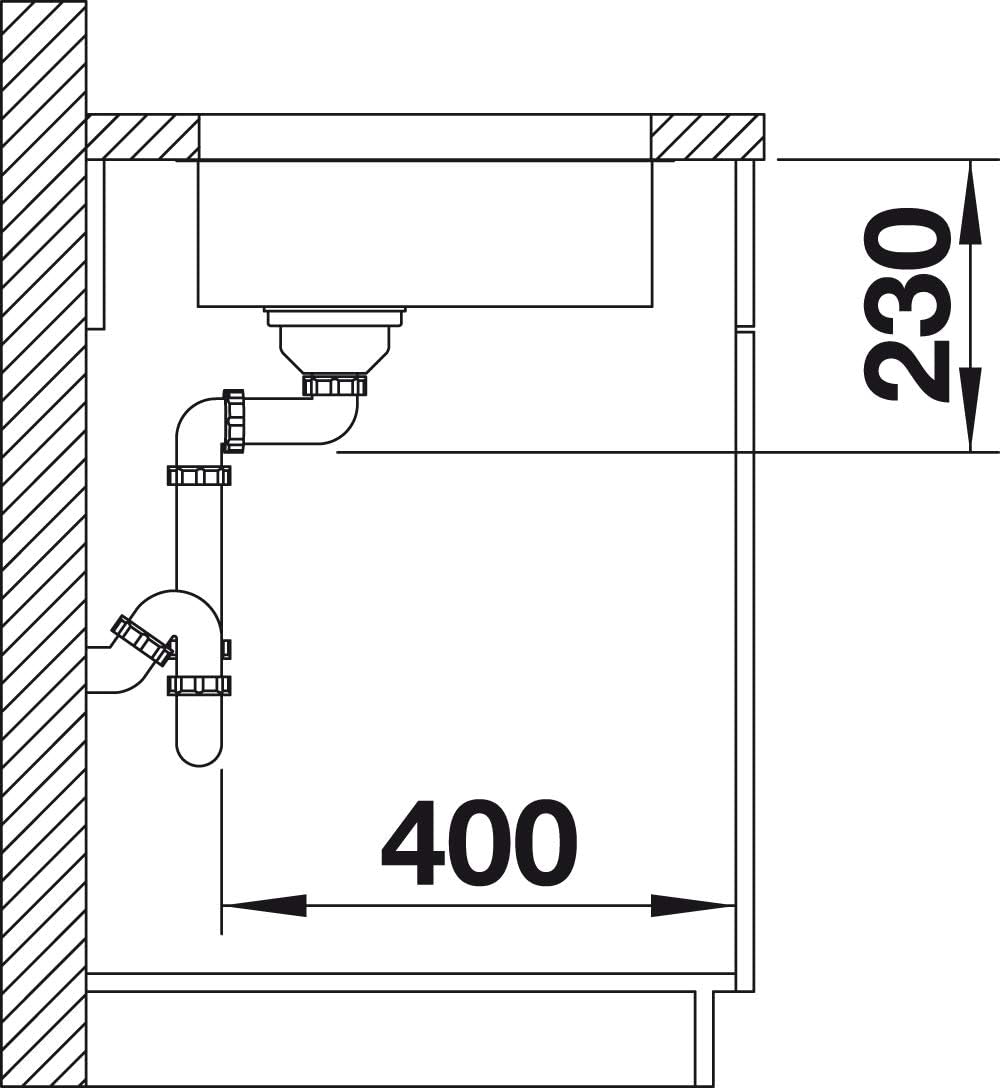 BLANCO ANDANO 180-U | Edelstahl | Einbauart: Unterbau | ohne Ablauffernbedienung, ohne Zubehör | 30e