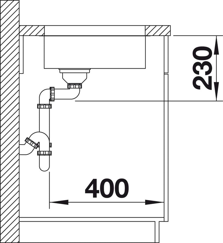 BLANCO ANDANO 180-U | Edelstahl | Einbauart: Unterbau | ohne Ablauffernbedienung, ohne Zubehör | 30e