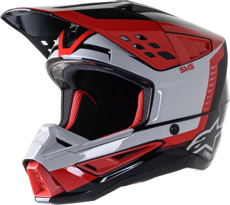 Helmet Alpinestars S-M5 Beam Black/Grey Red Glossy XL