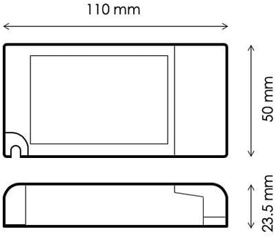 illuburg LED Trafo Dimmbar Dali Push 200mA - 350mA Konstantstrom 25W Flickerfree LED Netzteil Treibe