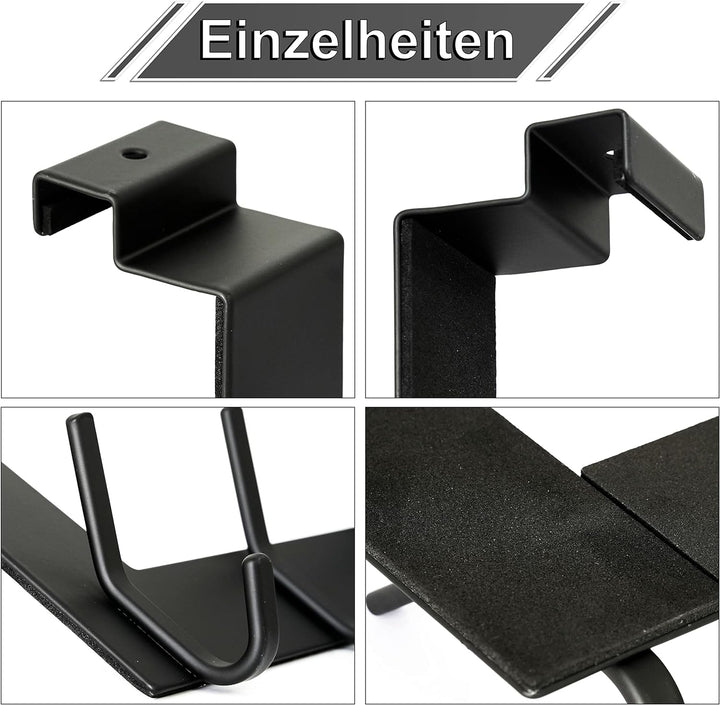 WEBI Türgarderobe mit 6 Haken,Türhaken zum Einhängen,Türaufhänger,Kleiderhaken Tür,Haken Tür,Türhake