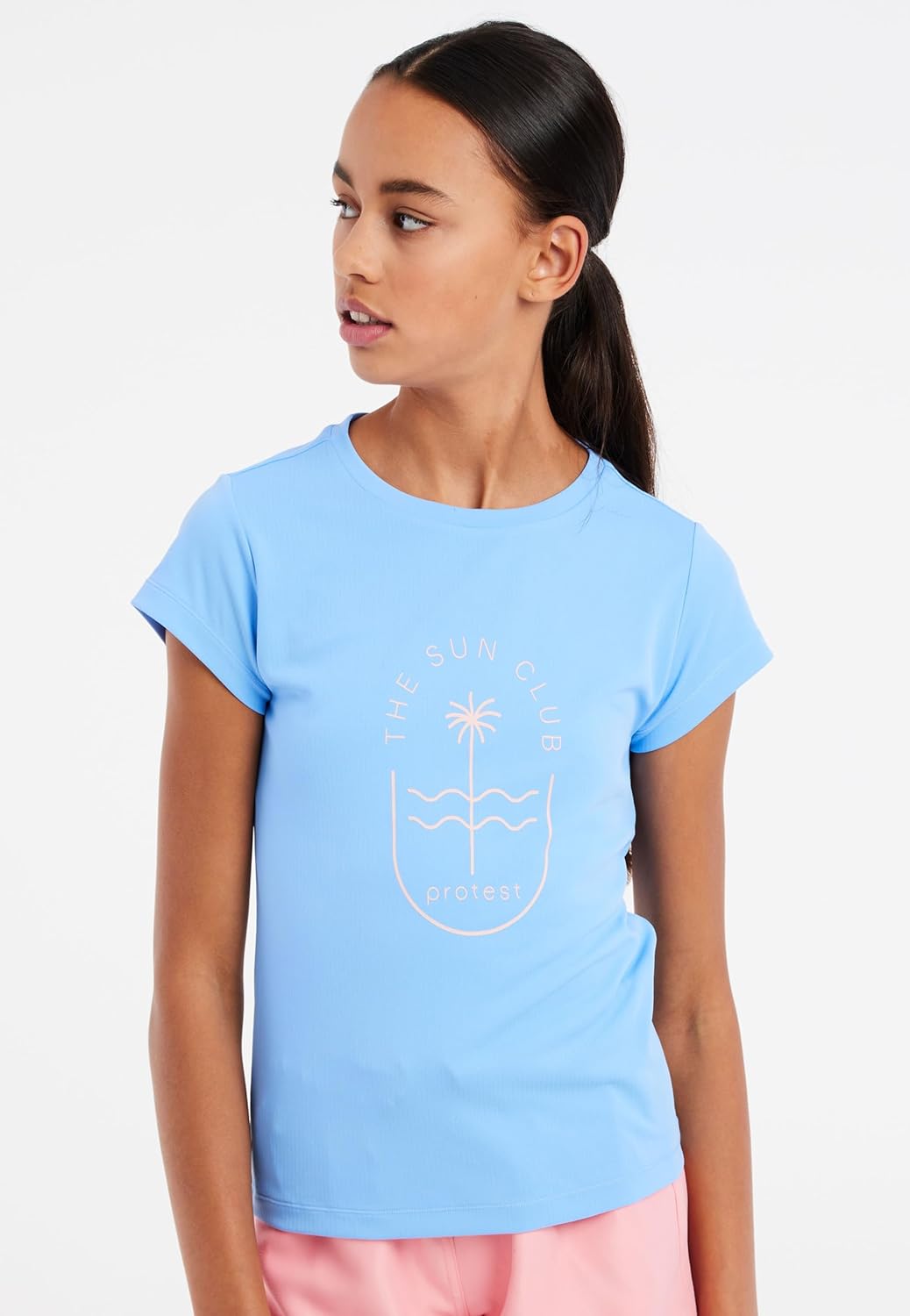 PROTEST Girls Rashguard Short Sleeve PRTJOY JR UPF 50 Protection Havasublue 176, Havasublue 176