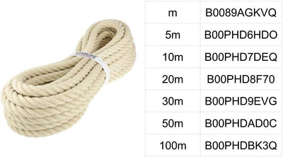 Kanirope® Polyhanfseil SPINTWIST ø28mm 10m 4-litzig gedreht, 10m