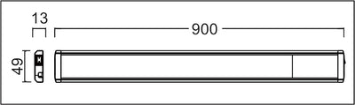 Trango - 2534N LED Unterbaulampe - 4-Stufen dimmbar - Lichtleiste 900mm lang - 15 Watt 230V - In Tit