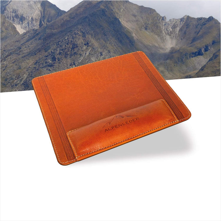 Alpenleder Mousepad - Konstanz (Handgefertigt) - Nachhaltiges Bio-Leder aus regionaler Landwirtschaf
