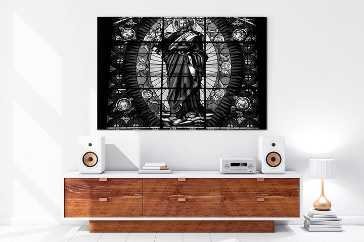 deyoli gläserner Sohn Gottes Format: 80x60 als Leinwand, Effekt: Schwarz&Weiss, Motiv fertig gerahmt