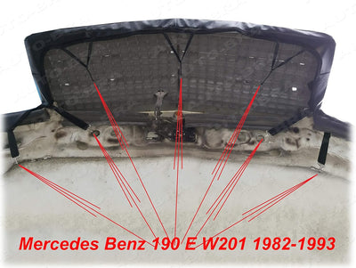 Auto-Bra AB3-00012 kompatibel mit MB 190 W201 Bj. 1982-1993 Haubenbra Steinschlagschutz Tuning Bonne