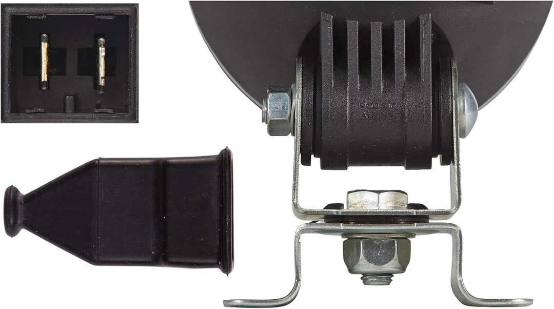 HELLA - Halogen-Arbeitsscheinwerfer - Mega Beam - 12/24V - Anbau/Schraubanschluss - 4-Punkt Befestig