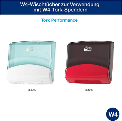 Tork Langlebige Reinigungstücher Weiss W4, Mehrzweck, 4 × 90 Tücher, 90479