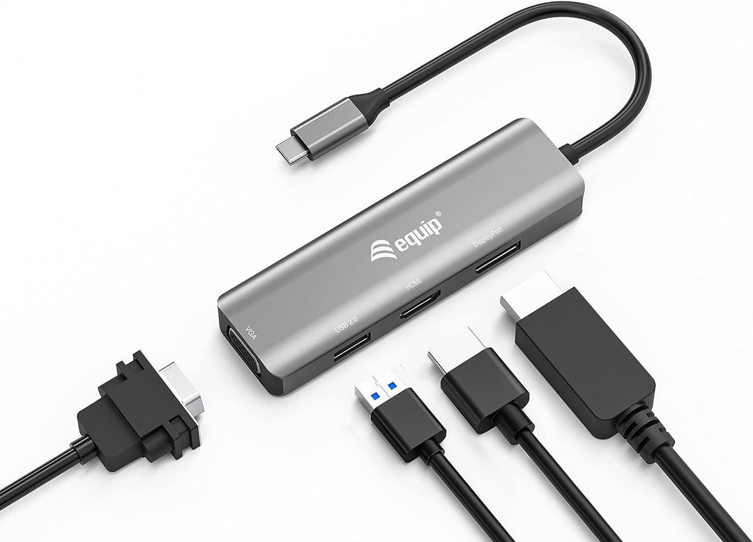 Equip 133485 USB-C auf HDMI/DisplayPort/VGA/USB-Adapter