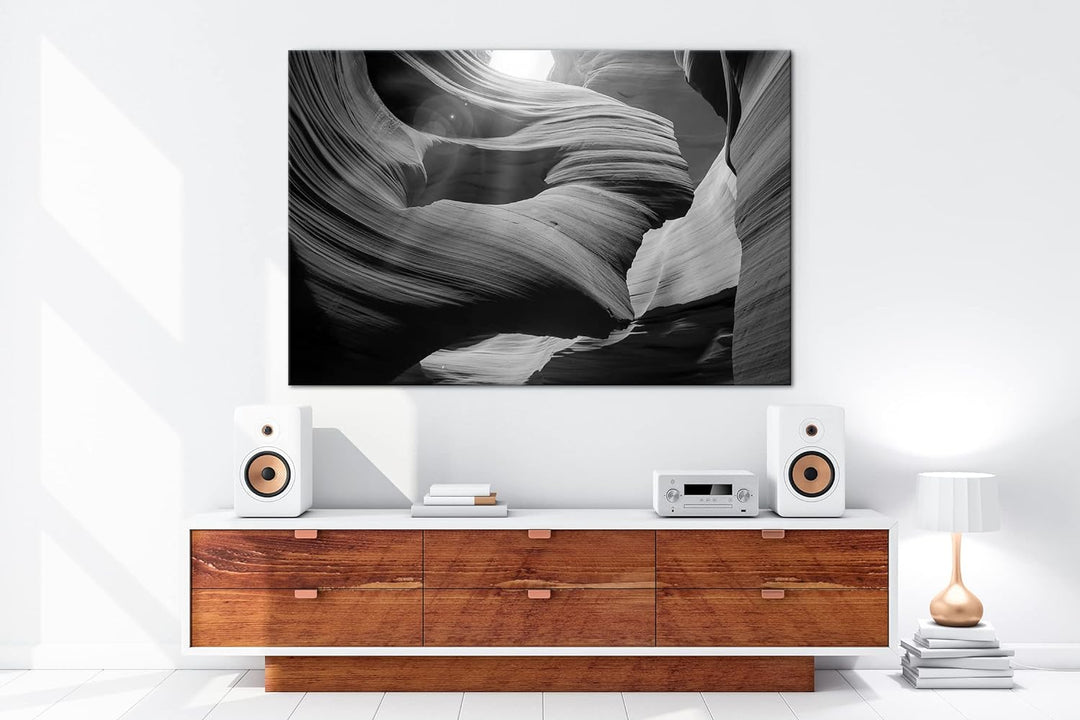 deyoli Antelope Canyon Format: 60x40 Effekt: Schwarz&Weiss als Leinwandbild, Motiv fertig gerahmt au
