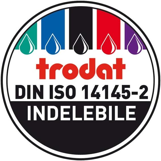 Trodat Professional 5440 Datumsstempel für Ärzte, selbstfärbend, blau/rot 49 x 28 mm - blau/rot, 49