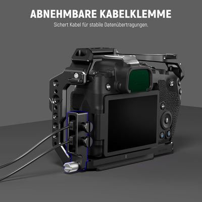 NEEWER EOS R8 Kamerakäfig mit HDMI Kabelklemme, NATO Schiene, Arca Schnellwechselbasis, Drehsichere