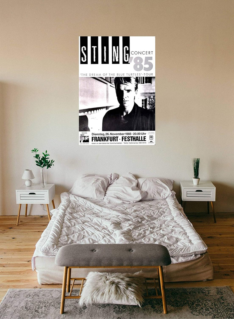 Sting - Blue Turtles, Frankfurt 1985 » Konzertplakat/Premium Poster | Live Konzert Veranstaltung | D