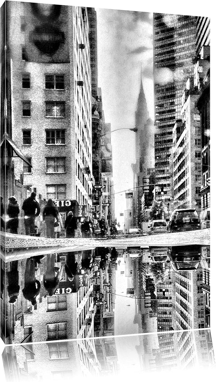 Pixxprint Monocrome, New York Times Square, Format: 100x70 auf Leinwand, 100x70