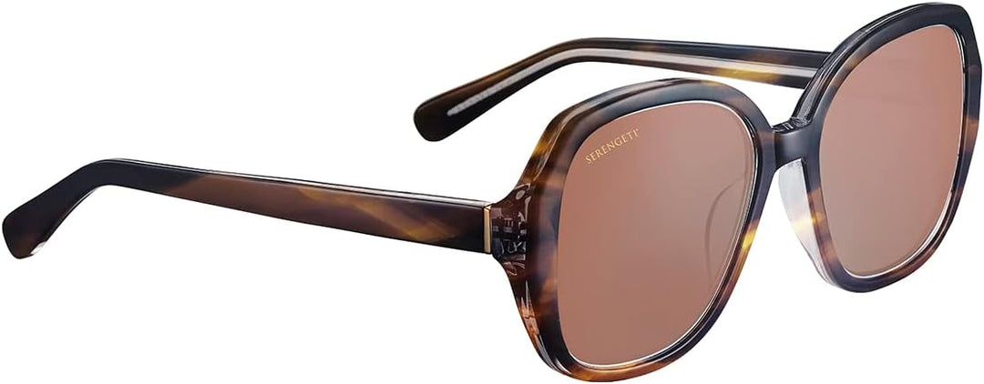 Serengeti Unisex Hayworth Sonnenbrille, Glänzend Ocker Tort, M