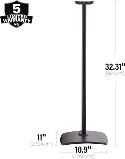 Sanus OSSE32-B2 Kabelloser Lautsprecherständer für Sonos ERA 300™ (schwarz) - Paar, perfekte Standei