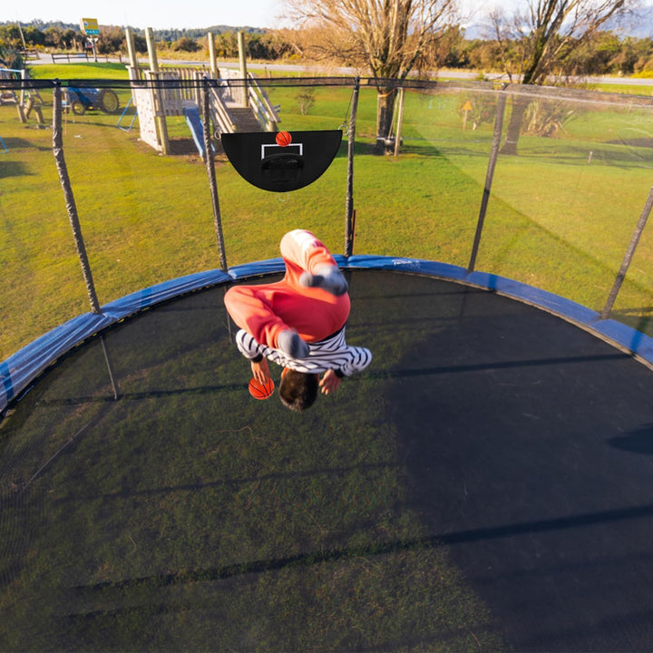 TOYMIS Trampolin Basketballkorb, Abreissrand zum Eintauchen TrampolinBasketballaufsatz mit Mini Bask