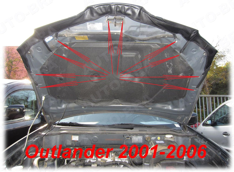 BONNET BRA AB3-00113 Auto Bra kompatibel mit Mitsubishi Outlander Bj. 2001-2006 Haubenbra Steinschla