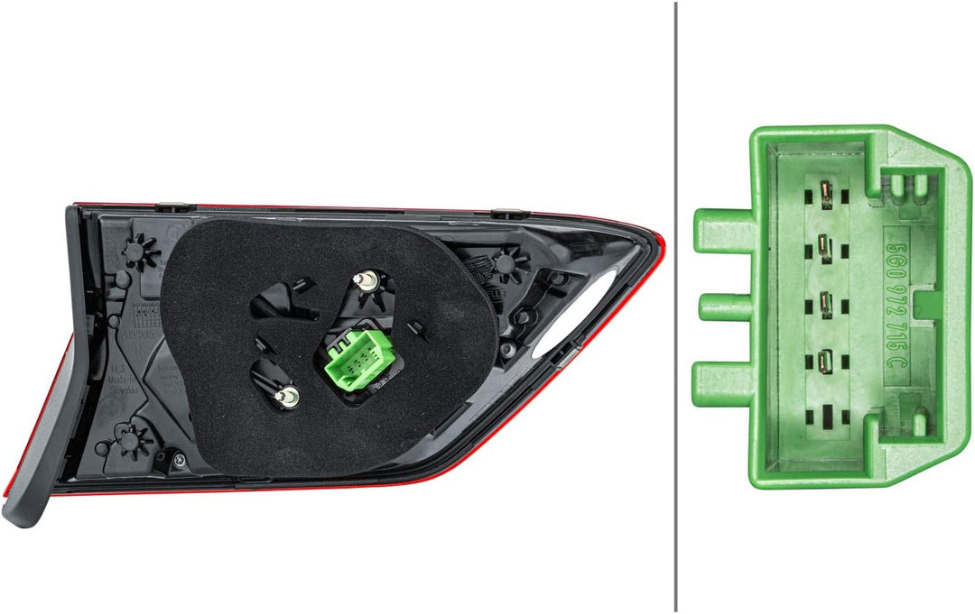 HELLA 2SA 012 522-121 Heckleuchte - LED - dunkel/rot - innerer Teil/oberer Teil - ECE/CCC - für Link