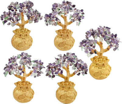 Nupuyai Amethyst Kristall Baum Feng Shui Edelstein Baum, Glücksbaum, Geldbaum Geschenk, Hochzeit Fen