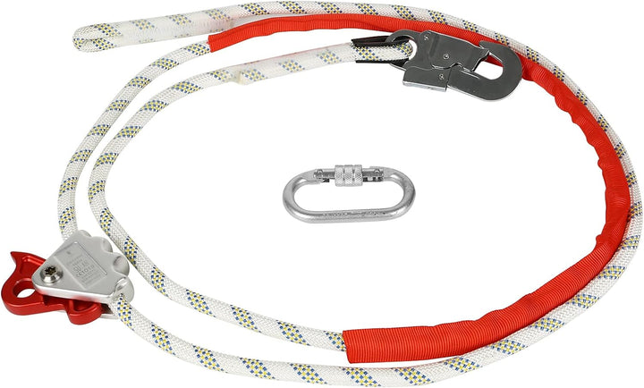 MENAYODA Verstellbare Positionierungsseil, Halteseil mit Seilkürzer PROT-3, Safety Absturzsicherung