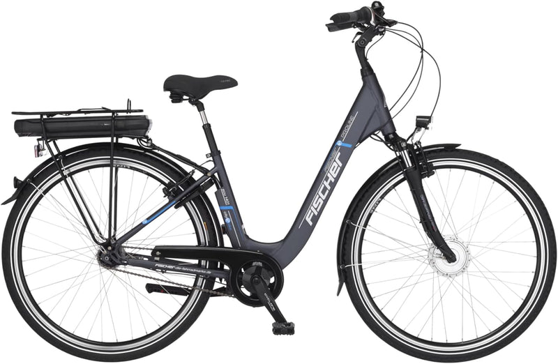 Fischer E-Bike City, CITA ECU 1401 Elektrofahrrad für Damen und Herren, RH 44 cm, Frontmotor 32 Nm,