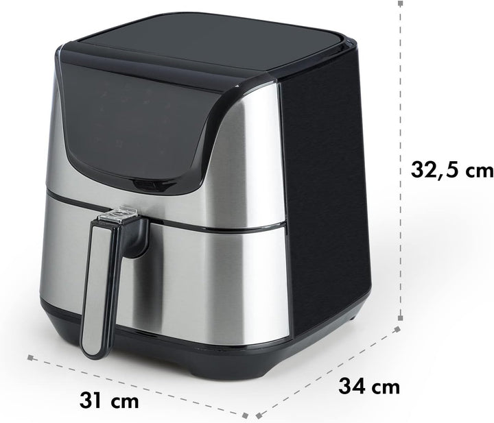 Klarstein Aero Vital deluxe - Heissluftfritteuse, Fritteuse, 1700 Watt, 5,4 Liter Volumen, LCD-Touch