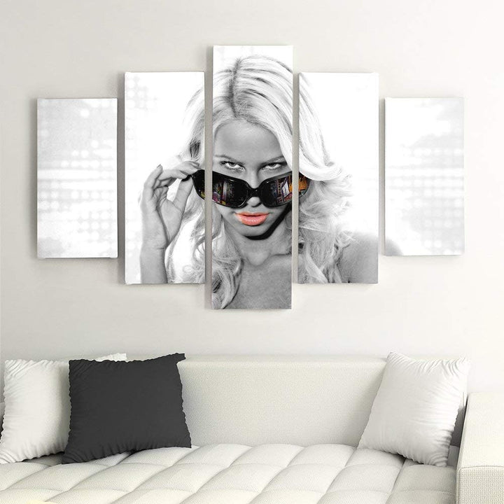 Feeby. Leinwandbild - 5 Teile - Bilder, Wand Bild, Wandbilder, Kunstdruck XXL, 5-Teilig, Typ A, 100x