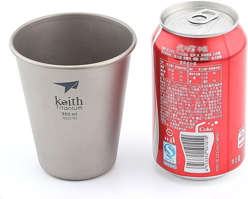 Keith 320ml-450ml Titan Tasse Bier Becher Camping Tasse (350ml)