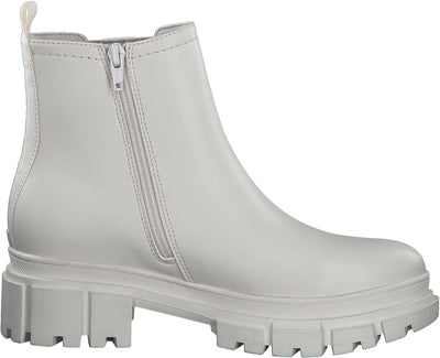 s.Oliver Damen Chelsea Boots aus Kunstleder Plateau 36 EU Cream, 36 EU Cream