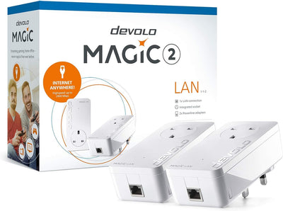 Devolo Magic 2-2400 LAN Starter Kit: Stabiles Home Working, Powerline Starter Kit bis zu 2400 Mbps f