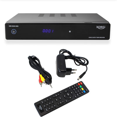 XORO HRS 9194 HDD - DVB-S2 Twin Receiver mit 2,5" Festplattenschacht & 2TB (2000 GB) Festplatte, PVR
