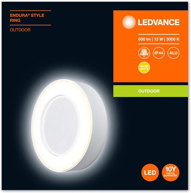 LEDVANCE LED Wand- und Deckenleuchte, Leuchte für Aussenanwendungen, Warmweiss, 202,0 mm x 45,0 mm,