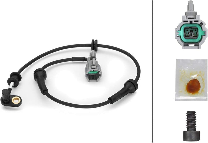 HELLA 6PT 014 494-581 Sensor, Abgastemperatur - 2-polig - geschraubt - Kabel: 410mm