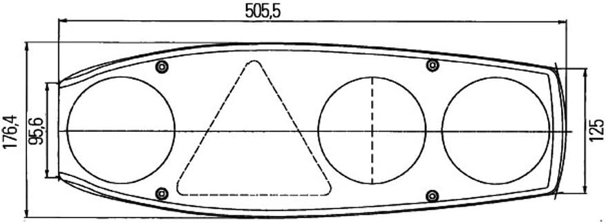 HELLA 2VP 343 590-017 Heckleuchte - Caraluna Modular II Plus - 12V - Einbau - links