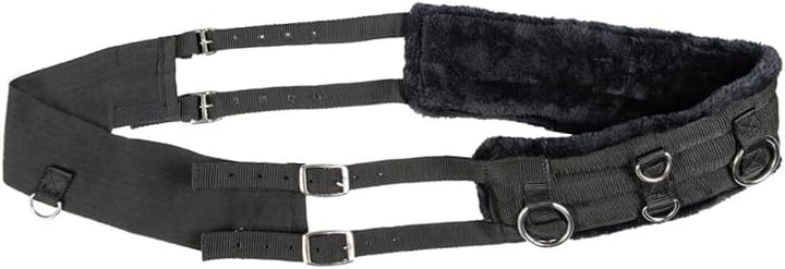 HKM Longiergurt -Teddy- Pony Schwarz/Schwarz, Pony Schwarz/Schwarz