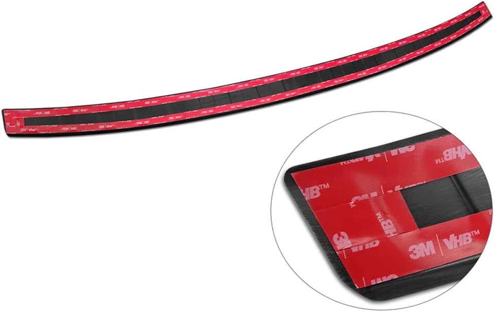 Avisa Schwarz Edelstahl Heckstossstangenschutz kompatibel mit Audi Q3 II 2019- inkl. S-Line 'Ribs'