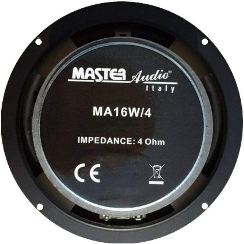 1 WOOFER MASTER AUDIO MA16W/4 MA 16W/4 Professional 16,50 cm 165 mm 6,5" 150 watt rms und 300 watt m