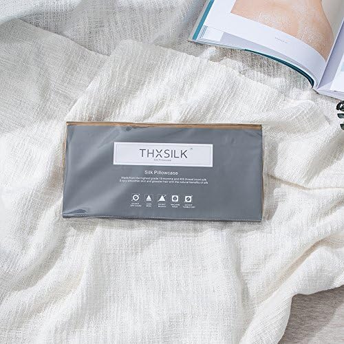 THXSILK 22 Momme Seide Kissenbezug - 100% Seide Kopfkissenbezug Sofakissenbezug Kinderwagen - Anti m