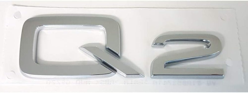 Audi 81A853741A2ZZ Schriftzug Q2 Emblem Logo Aufkleber Modellbezeichnung Chrom glänzend