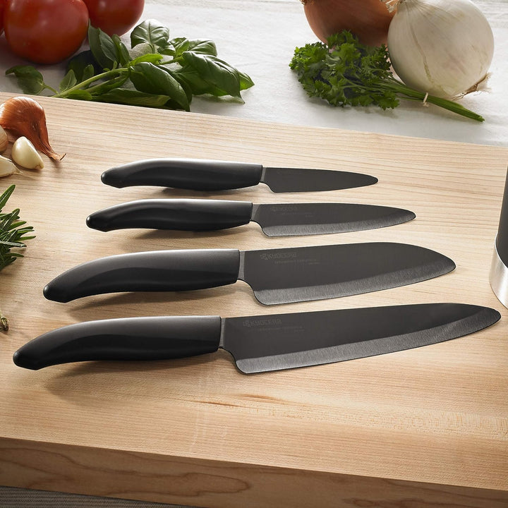 KYOCERA Gemüsemesser/Obstmesser Ergonomic Style - Black Blade, 11 cm (H.Nr. FK-110BK-BK)