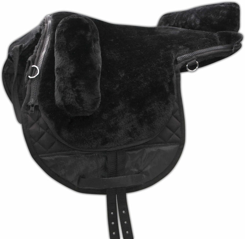 AMKA Reitsattel Kunstfellsattel Teddyfell baumloser Sattel Reitpad