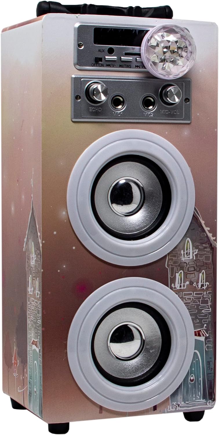 DYNASONIC 025-19 Bluetooth Lautsprecher, Fantastischer Design, Laustsprecher Boxen mit UKW-Radio, US