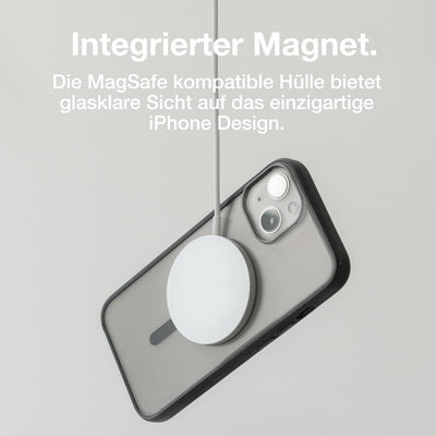 Woodcessories - Magnetisches Bio Clear Case transparent für iPhone 15 kompatibel mit MagSafe, Hülle