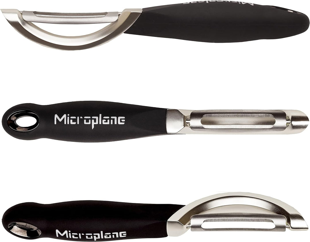 Microplane Gewürzmühle Schwarz für Muskatnuss, Zimt, Tonkabohnen, Langpfeffer und andere getrocknete