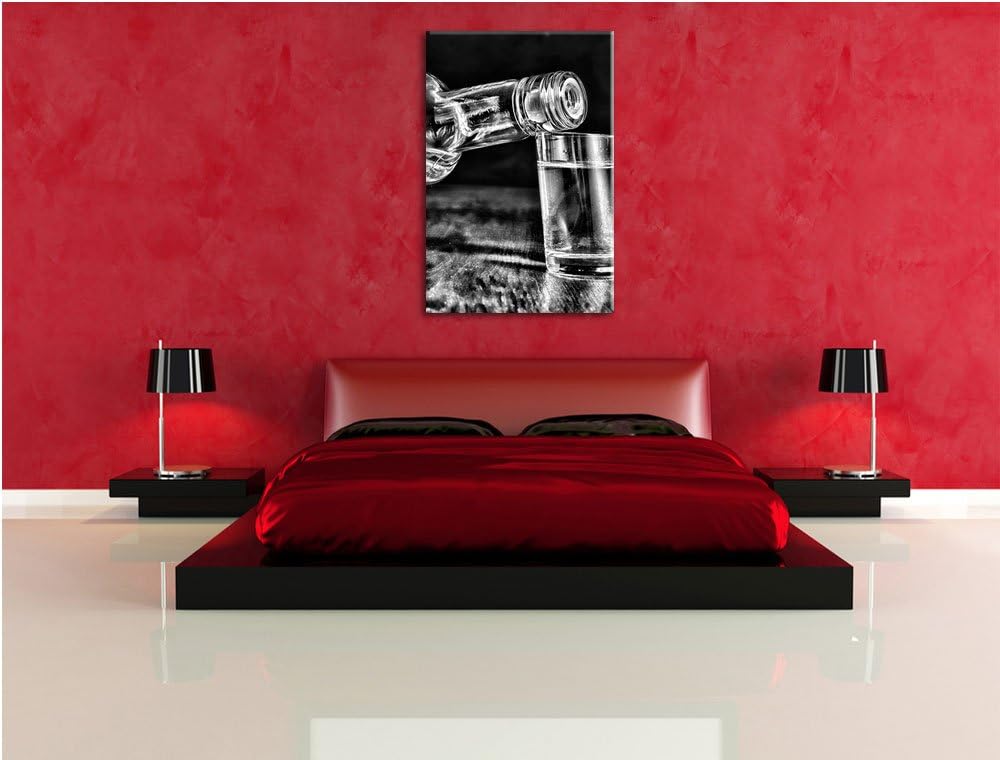 Pixxprint Vodka Whisky Party als Leinwandbild/Grösse: 100x70 / Wandbild/Kunstdruck/fertig bespannt,
