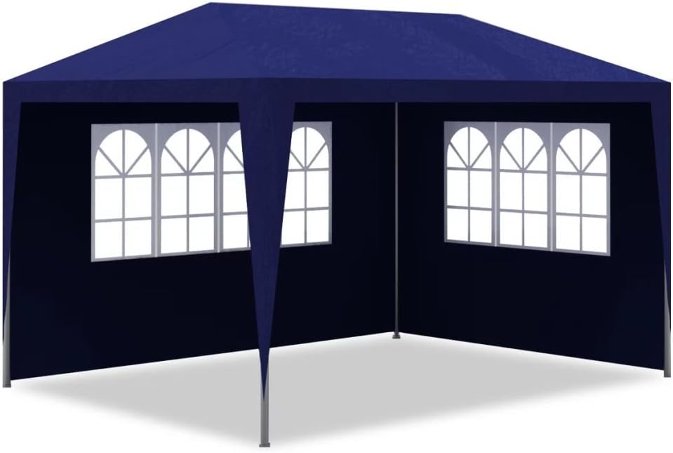 Tidyard Gartenpavillon Partyzelt mit 4 Wände, Wasser- und Wetterfest, für Garten/Party/Hochzeit/Pick