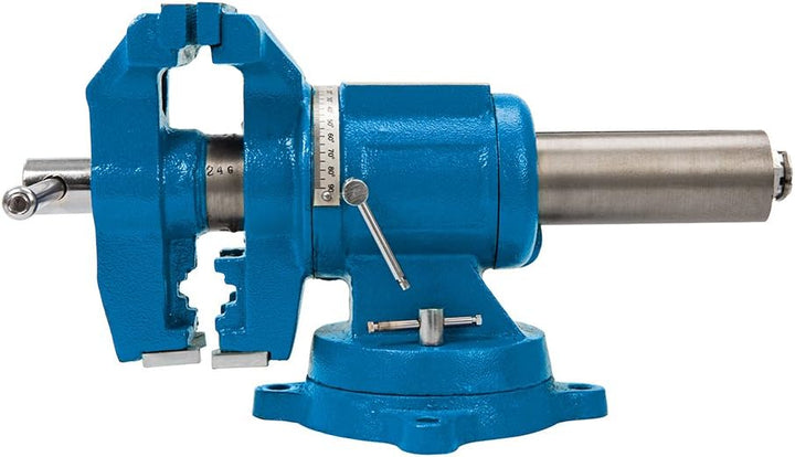 Silverline Schraubstock mit Drehteller, 125 mm, 1 Stück, blau, 979965