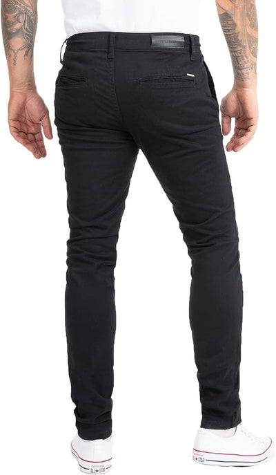 Indumentum Chino Hose Basic Slim Fit IS-305 31W / 32L Schwarz, 31W / 32L Schwarz